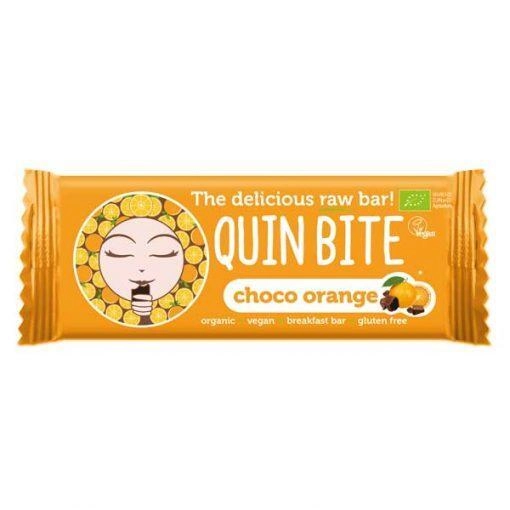 Био Сурово Барче Шоко и Портокал, Quin Bite, 30g