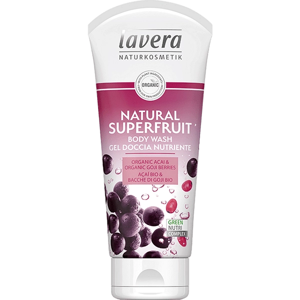 Душ-гел NATURAL SUPERFRUIT с асаи и годжи бери, 200ml, Lavera