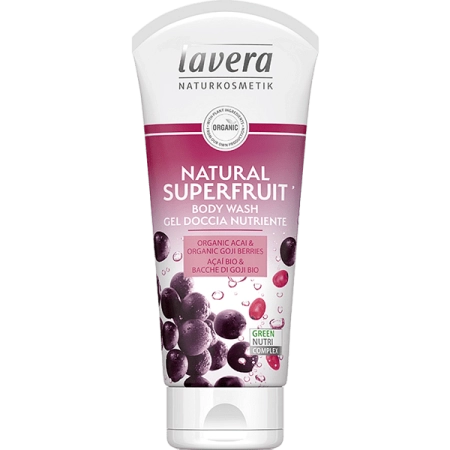 Душ-гел NATURAL SUPERFRUIT с асаи и годжи бери, 200ml, Lavera