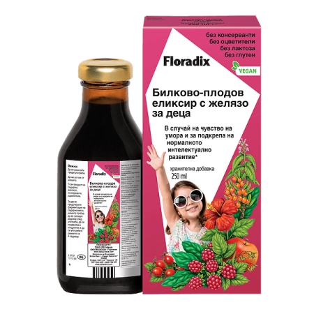 Билково-плодов еликсир с желязо за деца, 250ml, Floradix