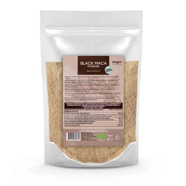 Био Мака Черна на Прах, 1kg, Dragon Superfoods