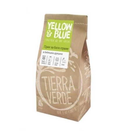 Еко Прах за Бяло Пране и Бебешки Дрешки, Tierra Verde, 850g