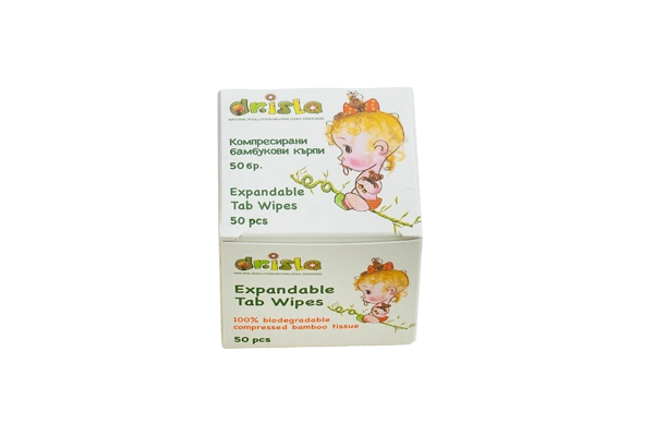 Компресирани Бамбукови Кърпи в Kутия, 50бр, Dr.Isla