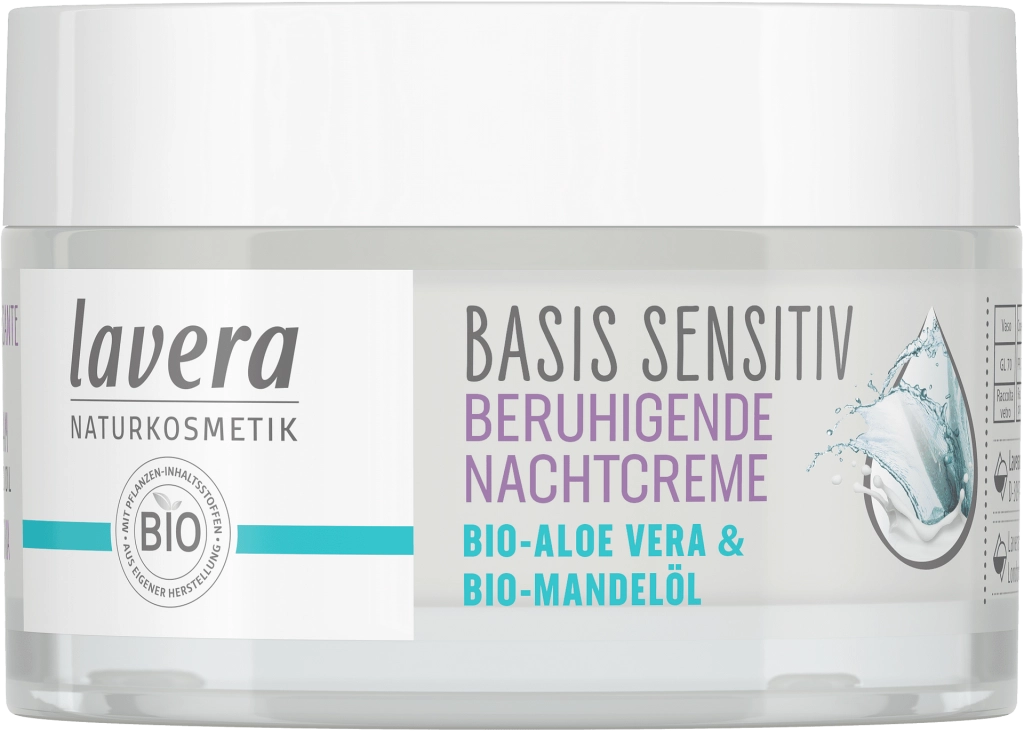 Успокояващ Нощен Крем Без Аромат basis sensitiv, 50ml, Lavera