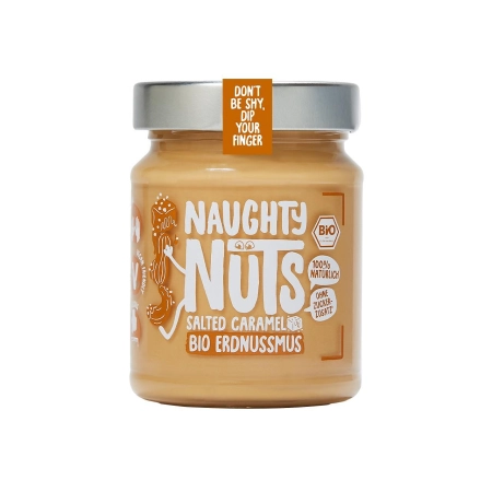 Био Фъстъчен Тахан Солен Карамел, 250g, Naughty Nuts