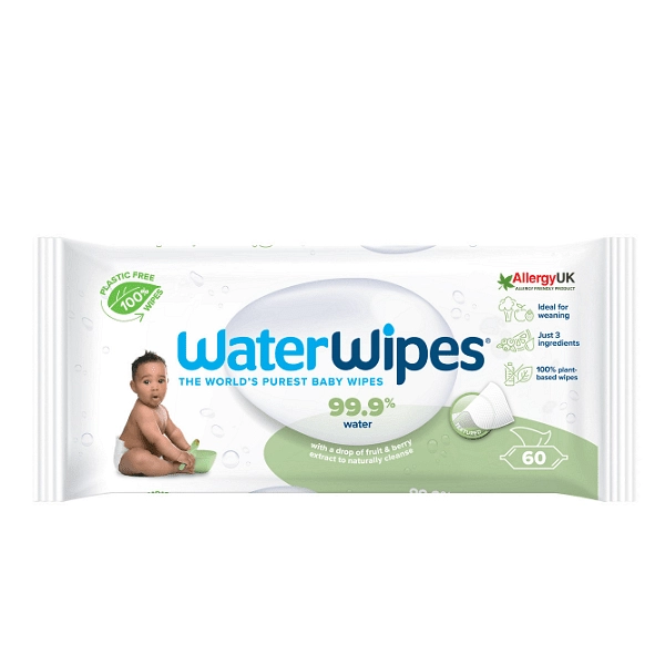 Бебешки Мокри Кърпи с Екстракт от Сапунено Орехче Soapberry, 60бр, Water Wipes