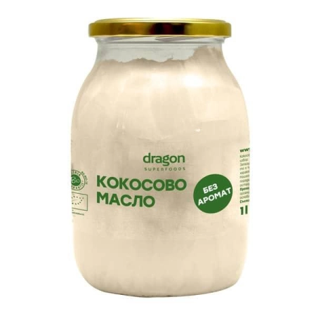 Био Кокосово Масло, без аромат, Dragon Superfoods, 1l