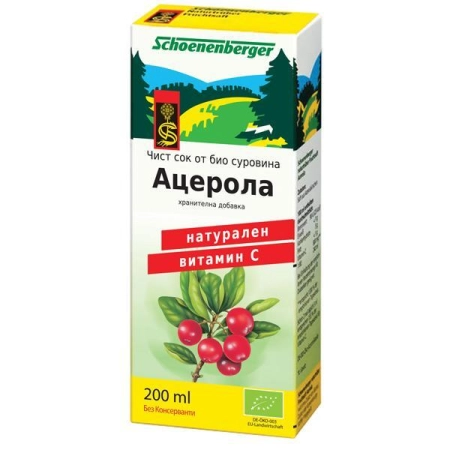 Био Сок от Ацерола, 200ml, Schoenenberger